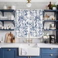 thumbnail image 2 of Blue Botanical Kitchen Curtains 63 Inch Length, Vintage Botanical Birds Grommet Top Bedroom Living Room Curtains, Light Filtering Cafe Curtain Drapes 2 Panels Set 84''x63'', 2 of 9