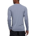 thumbnail image 3 of Tyhengta Men's Long Sleeve Swim Shirts Rashguard UPF 50+ UV Sun Protection Shirt Athletic Workout Running Hiking T-Shirt Swimwear LightGray S, 3 of 8