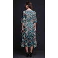 thumbnail image 3 of Bimba Robe Droite Asymétrique pour Femmes en Coton Bleu Pivoine et Renoncule à Imprimé Floral avec Poches Décontractée Mi-Longue-Xxx-Grand, 3 of 4
