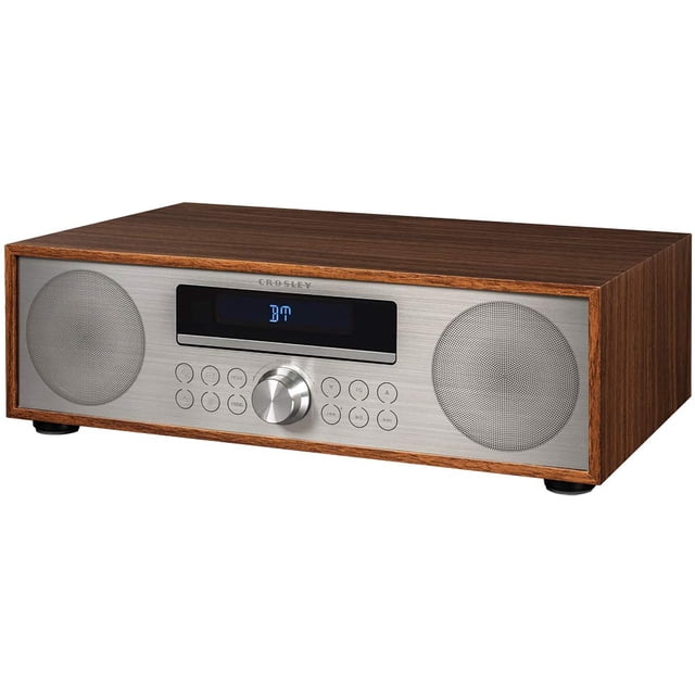 Radio reloj reproductor de CD Crosley CR3501A-WA Fleetwood Walnut