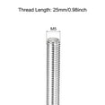 thumbnail image 2 of 30Pack Fully Threaded Rod M5 x 25mm 0.8mm Thread Pitch 304 Stainless Steel Right Hand Threaded Rods Bar Studs, 2 of 6