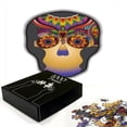 thumbnail image 3 of Ambesonne Tattoo Jigsaw Puzzle Durable Cardboard, Colored Flower Skull, 1000 pcs, Multicolor, 3 of 6