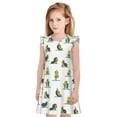 thumbnail image 1 of Balery Cute Avocado Yoga Camisón de princesa para niñas, pijama de algodón con mangas abullonadas, suave y bonito.-Large, 1 of 6