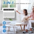 thumbnail image 5 of FREE VILLAGE 10,000 BTU U-Shaped Window Air Conditioner Unit Cools up to 450 Sq.Ft.with 6 Modes 24H Timer,Ultra Quiet Window AC Units with Full Window View,Energy Saving,Easy to Install,White, 5 of 7