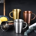 thumbnail image 4 of With Handle Kitchen Accesssories Double Wall Mug Kitchen Drinkware Coffee Mug Water Mugs Beer Cup Cup GOLD, 4 of 8