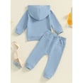thumbnail image 6 of BemeyourBBs Toddler Baby Boy Daddy's Mini Outfits Letter Embroidery Long Sleeve Hoodie Sweatshirt Sweatpants Jogger Pants Set 2 Piece Sweatsuit Spring Fall Winter Clothes, 6 of 9