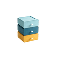 thumbnail image 2 of Dongrens Stackable Colorful Drawer Storage Organizer, Plastic Desktop Drawers, Cosmetics Stationery Holder for Home Office Supplies, 7.4x7.8x9.3 Inch, 2 of 5