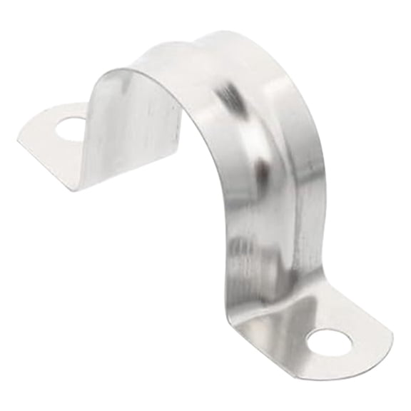 Stainless Steel Rigid Pipe Strap, Pipe Fasten Holder, U Bracket Clamp Hanger Rigid Pipe Strap Clamp, Two Hole Strap,U Bracket Tube Clip, Stainless Steel Heavy Duty Pipe Fasten Holder (25mm)