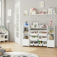 thumbnail image 2 of Homfa Kids Toy Organization Cubby Bookcase with 8 Bin, 2 Door White Storage Organizer Bookshelf for Children Room Playroom, 2 of 8