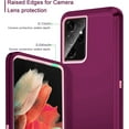 thumbnail image 4 of RegSun for Galaxy S21 Ultra Case,Shockproof 3-Layer Full Body Protection [Without Screen Protector] Rugged Heavy Duty High Impact Hard Cover Case for Samsung Galaxy S21 Ultra,Purple/Pink, 4 of 7