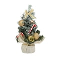 thumbnail image 1 of Mini  Tree Christmas Decoration 8*2in Tabletop Ornament Plastic Durabl Natural Lifelike Christmas Tree, 1 of 11