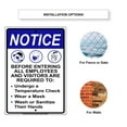 thumbnail image 4 of Employees And Visitors Are Requested to Follow The Rules Social Distancing Required Aluminum Metal Sign 18"x24", 4 of 5