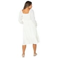 thumbnail image 4 of Celebrity Pink Women's and Women's Plus Long Sleeve Midi Dress, Sizes XS-4X, 4 of 5