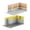 Yellow, Orange, variant on Milaget 2pcs 1/24 Car Model Parking Lot Background Scene DIY Easy Assemble Display Case YellowWallBlueFloor