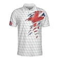 thumbnail image 2 of Golf Texture United Kingdom, Great Britain Union Jack Men's Polo Shirt S-5XL, 2 of 5