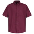 thumbnail image 4 of Red Kap Men's RK Poplin Dress Shirt, Burgundy, SS M, 4 of 7