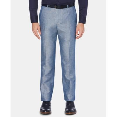 Perry Ellis Mens Modern fit Dress Pants 38 / 32 Blue Solid