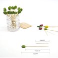 thumbnail image 3 of Tropical Monstera Leaf Cocktail Picks 4.7 Inch Long Bamboo Fancy Toothpicks for Appetizers Drinks Fruits Hawaiian Party Food Garnish Skewer Sticks 100 Counts- MSL174, 3 of 5