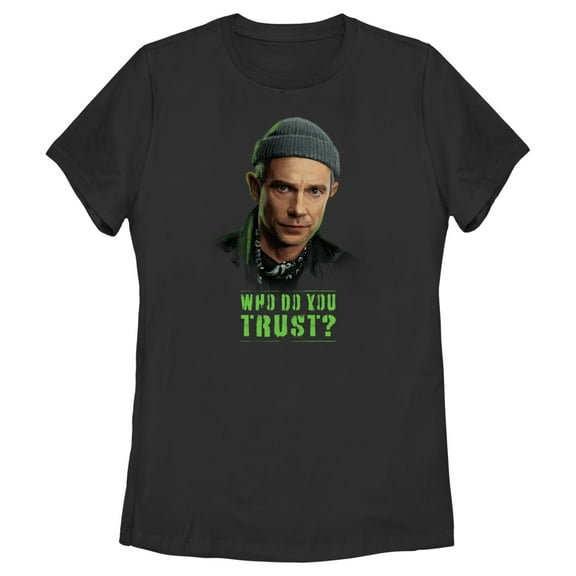 Women's Marvel: Secret Invasion Everett Ross Who Do You Trust  Graphic Tee Black Large