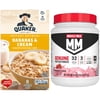 Muscle Milk Protein Powder Strawberry and Quaker Instant Bananas Oatmeal