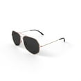 thumbnail image 2 of Prive Revaux Unisex Rx'able Fashion Polarized Sunglasses, 'The Cuervo', Aviator, Gold, 59-13-145, 2 of 6