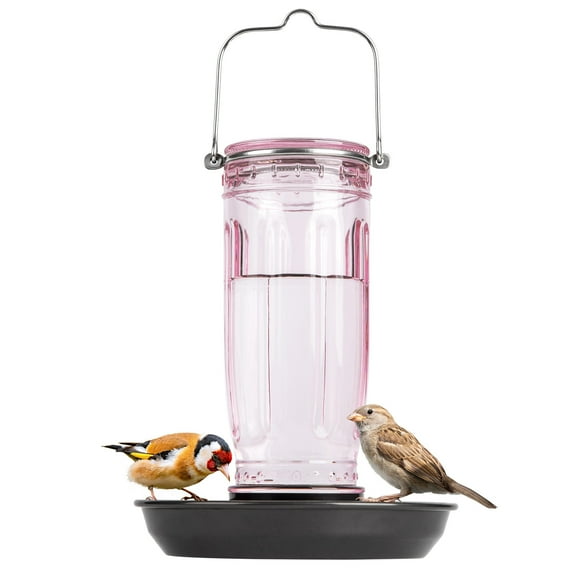 Kingsyard Colorful Glass Water Bird Feeder Wild Bird Feeder for Outdoors Hanging Large Capacity