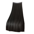 thumbnail image 1 of Solid Color Premium Satin Pleated Midi Skirt - Plus Size, A Line, for Party/Wedding/Cocktail, 1 of 3