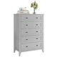 thumbnail image 1 of Cómoda Moderna Gris de 5 Cajones - Cajonera Alta con Amplio Espacio de Almacenamiento, Diseño Compacto y Herrajes Metálicos - Ideal para Dormitorio, Habitación Infantil o Entrada, 1 of 8