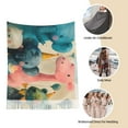 thumbnail image 6 of Cauagu Cute Animal Party Print Women Wrap Shawl tassels Scarves Retro Scarf 77.6"X28.3", 6 of 8