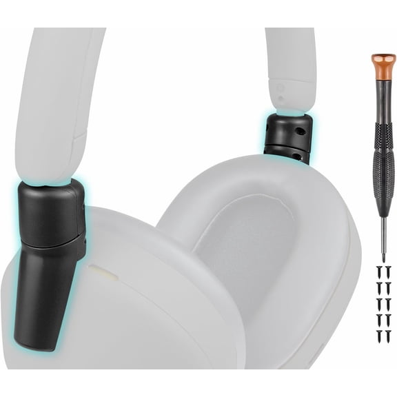 SOULWIT Headphones Broken Hinge Fix Linking Connectors Repair Kit for Sony WH-1000XM5 (WH1000XM5), Replacement Folding Joints for Headband Side Cover Slider Accessories - Black