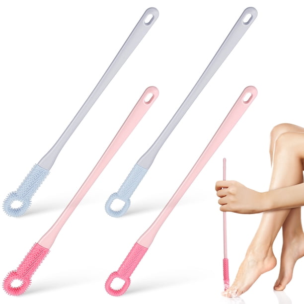 4 cepillos para limpiar los huecos de los dedos de los pies, cepillo para ducha, cepillo para pies con mango largo, cepillo de limpieza para el hogar.