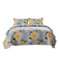 thumbnail image 1 of Benjara BM226433 Fabric Quilt with Floral Pattern, Multi Color - King Size - 3 Piece, 1 of 1