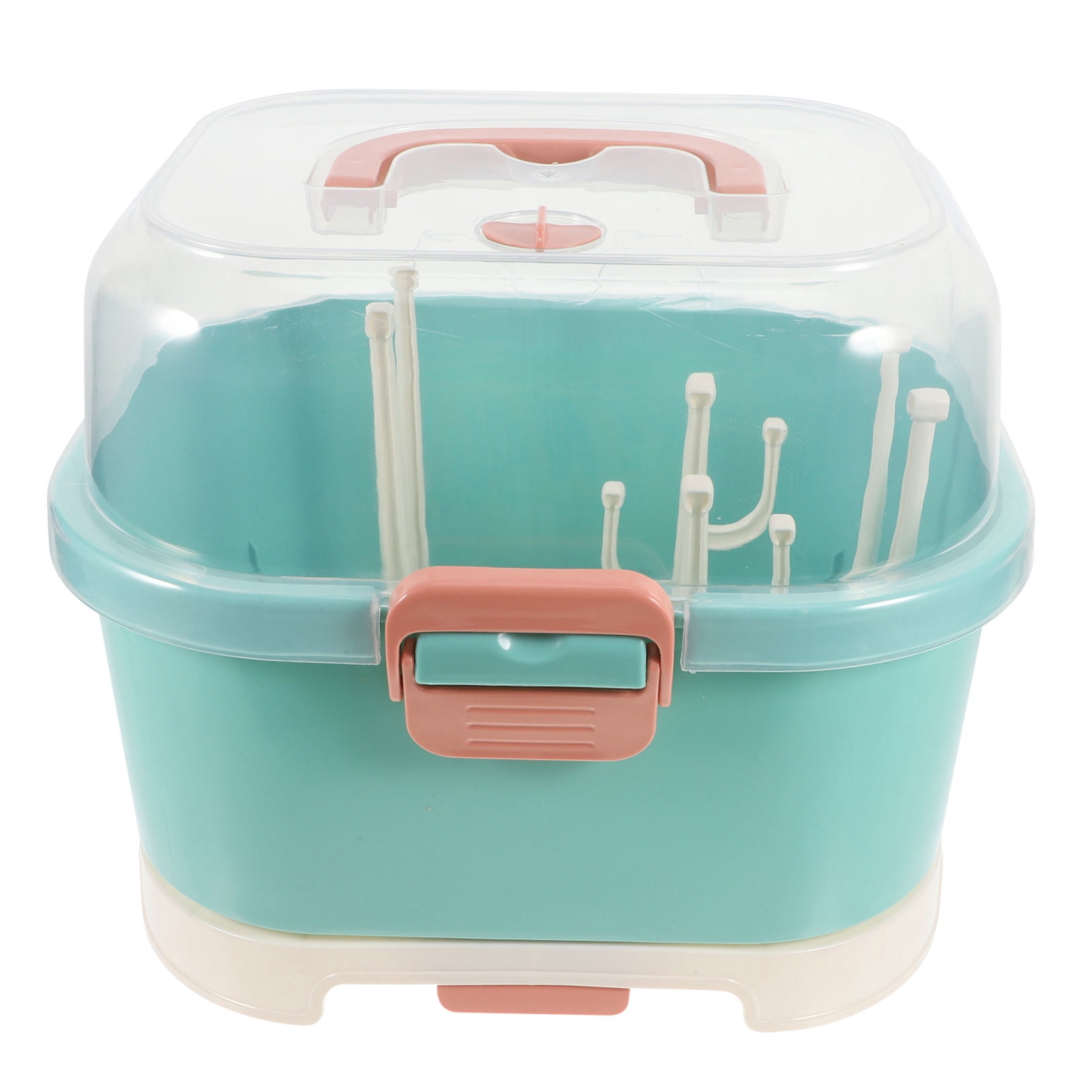 ULTNICE Bottle Drying Rack with Drainer Sky Blue PP Organizing Mothers 1Pack