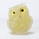 thumbnail image 1 of Adorno de búho de piedra triturada de cristal y piedra natural para decoración del hogar, artesanías con piedra mineral, decoración de acuario para habitación, 1 of 5