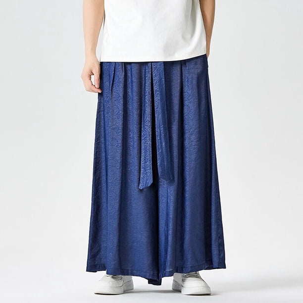 Pantalones Culotte Casuales de Verano Para Hombre, Ligeros, Transpirables, de Corte Holgado, Cómodos, Para Uso Diario.