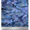thumbnail image 1 of Soimoi Blue Velvet Fabric Floral & Leopard Animal Skin Print Fabric by the Yard 58 Inch Wide, 1 of 3