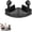 Black, variant on Triangle Suction Cup Shower Caddy Set – No-Drill Corner Shower Shelves with Towel Bar and Hooks, Strong Hold Bathroom Organizer