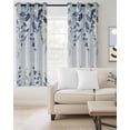 thumbnail image 2 of Navy Blue Eucalyptus Leaves Blackout Curtains for Bedroom Living Room Darkening Curtains 90 Inch Retro Country Leaf Botanical Black Out Window Curtain Privacy Window Treatment Drapes 52"x90"x2, 2 of 9