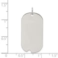 thumbnail image 2 of FB Jewels Sterling Silver Rhod.-plate Eng. Dog Tag Polish Front/Satin Back Disc Charm, 2 of 2