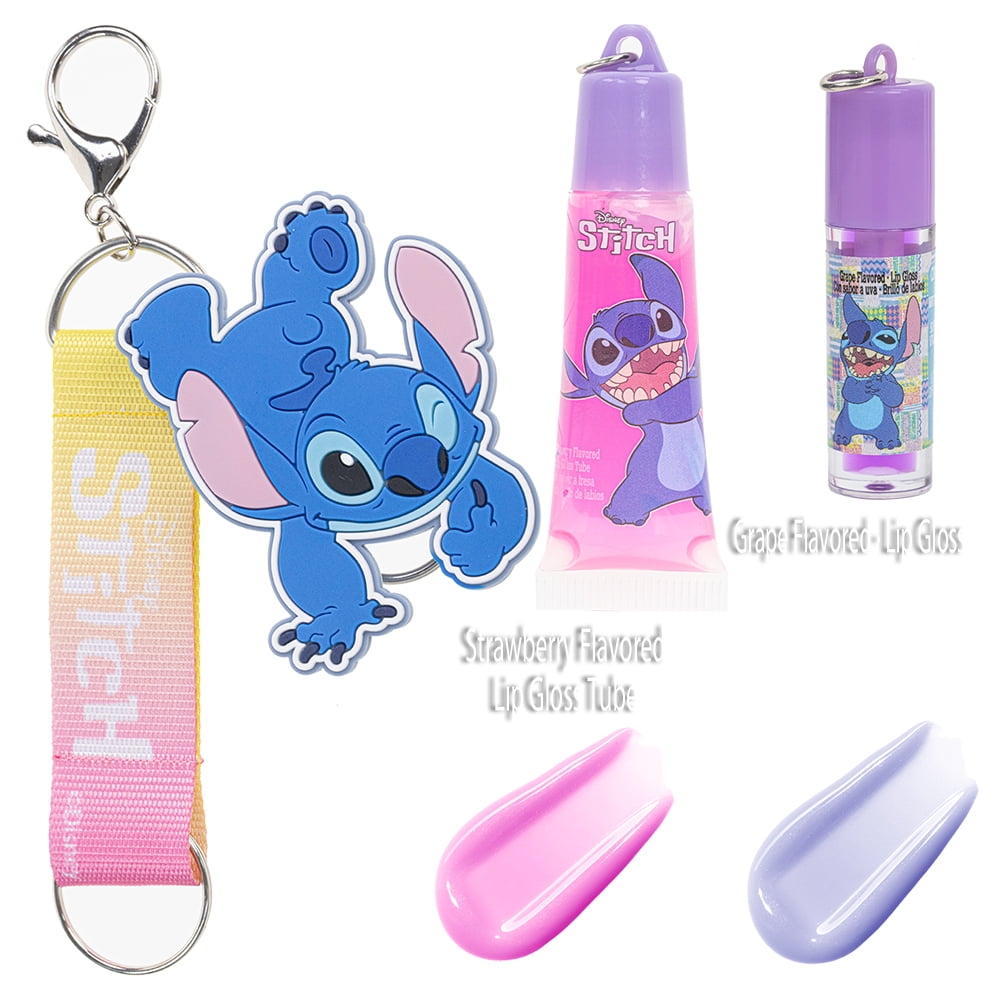 Ensemble de petits porte-clés brillants à lèvres Disney Stitch