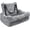 Gray, variant on Pawaboo Dog Car Seat, Dog Booster Car Seats with Memory Foam, Thickened Cushion & Washable Removable Cover, Pet Travel Carseat Bed with Safety Leashes for Medium/Large Dogs or 2 Small Dogs, Beige