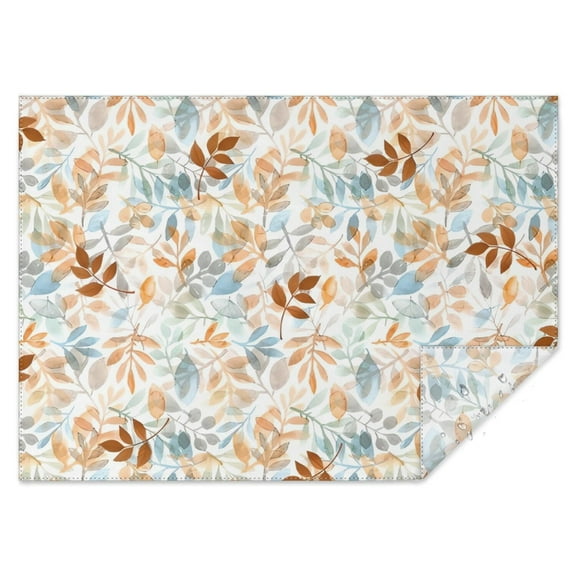 Autumn Fall Leaves Pattern Rectangle Tablecloth 60"x84",Waterproof Polyester Rectangle Table Cloth, Wipeable Spillproof Polyester Tablecloth for Dining, Camping, Indoor and Outdoor