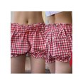 thumbnail image 2 of Rdhnmea Women Plaid Shorts, Elastic Waist Bows Summer Bloomer Shorts, 2 of 8