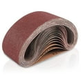 thumbnail image 1 of Cinturón de Irfora 3 bandas de lija de 18 pulgadas (76x457 mm), 18 bandas de lija de óxido de aluminio por paquete (3 de cada grano 60 80 120 180 240 400) Papel de lija premium para lij Irfora Cinturón de, 1 of 5