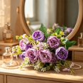thumbnail image 6 of Purple Artificial Peony Bouquet Lifelike No Fade Flowers for Wedding Table Centerpiece Decor, by Bradem, 6 of 8