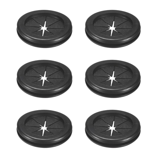 Uxcell 6-Pack Grommets de Goma para Cableado Grommet de Agujero de Escritorio en Forma de Pétalo de 40 mm