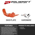 thumbnail image 2 of Polisport Motocross Motorcycles (MX) Fortress Skid Plate for KTM EXC/SX 250/300 (2017-2019) Dirt Bikes - OEM Quality, Flexible, Durable & Perfect Fit - Orange, 2 of 9