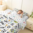 thumbnail image 3 of Manfei Soccer Sport Twin Comforter Sets For Boys,Ball Games Bedding Set,White Green Black,Polkadot Reversible,2-Piece,1 Comforter and 1 Pillowcase, 3 of 8