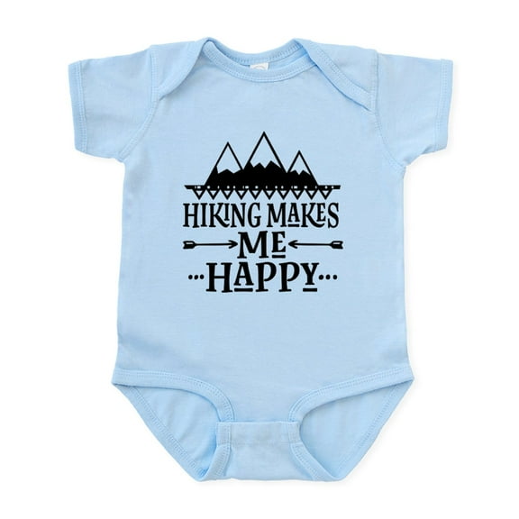 CafePress - Hiking Makes Me Happy Body Suit - Baby Light Bodysuit, Size Newborn - 24 Months
