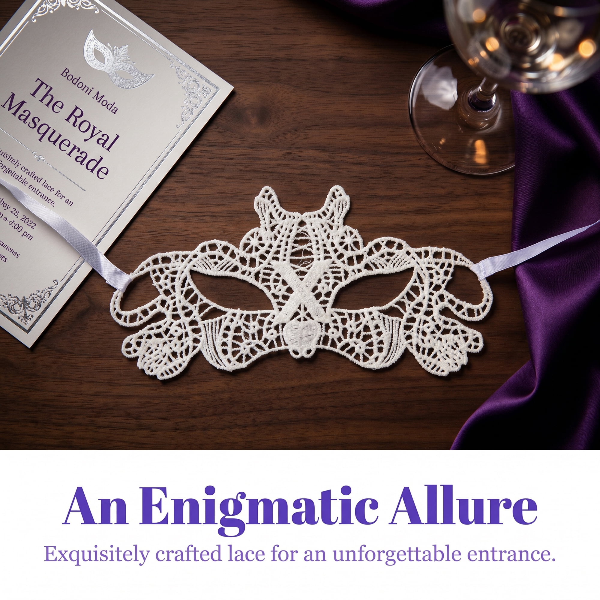 Unique Bargains 6-Pack Venetian Lace Eye Masks Set for Halloween Costume Party White X-Shaped 8.7" x 5.1"